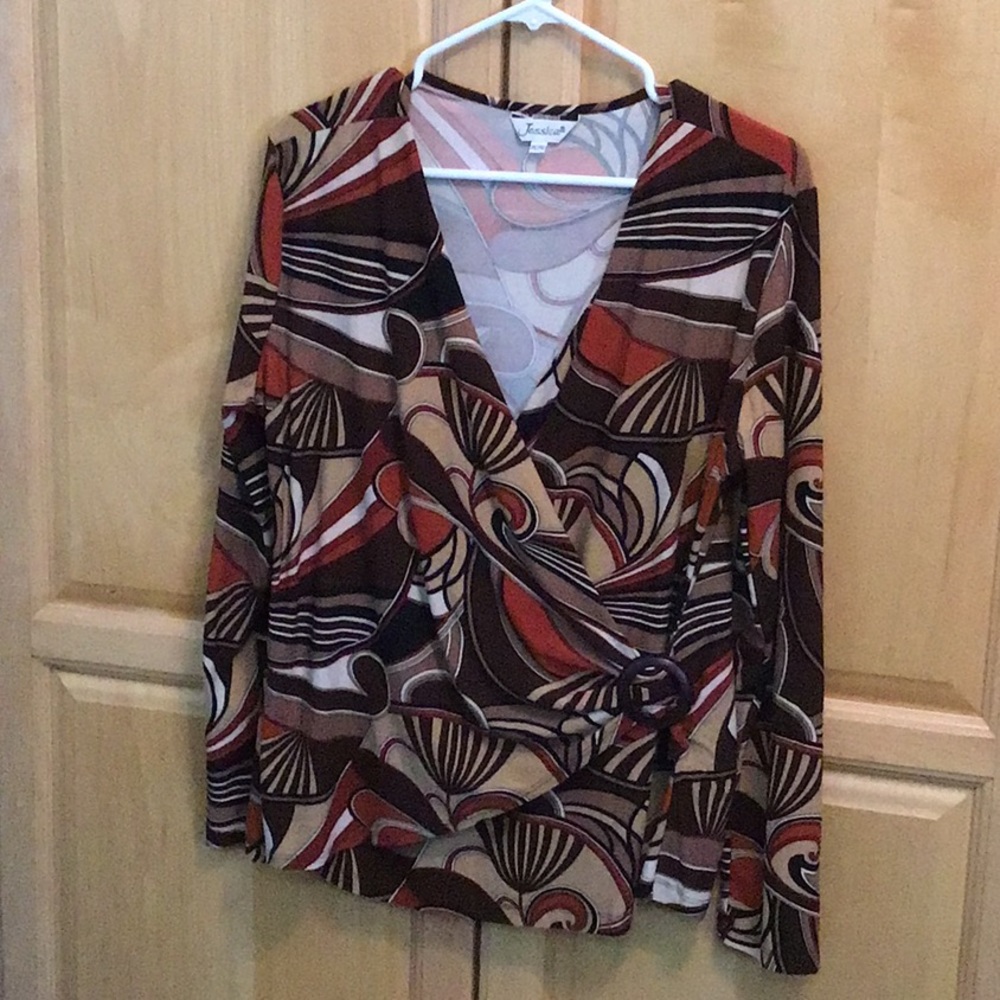 Ladies Faux Wrap Blouses Tops (3) XL